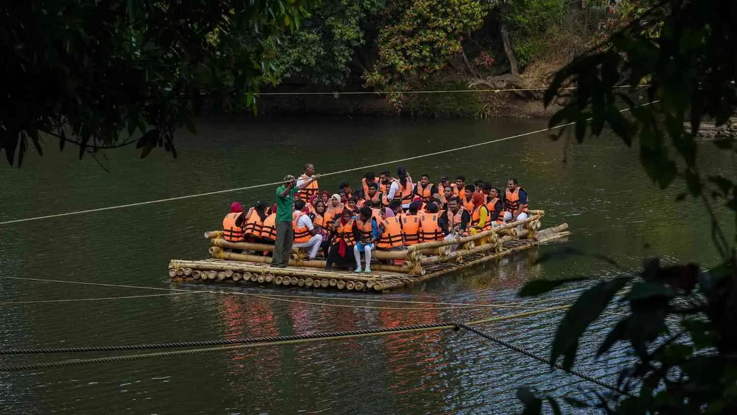 Bamboo Rafting at Kuruva Island